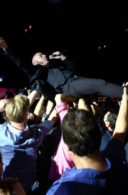 Albert Cadabra performing at the New York Burlesque Festival 2015 Friday night premiere party at Brooklyn Bowl.