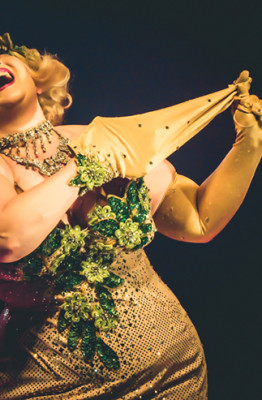 Dirty Martini performing at the Toronto Burlesque Festival Teaser show, Bombshell