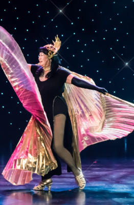 Grant Avenue Follies onstage at the 2016 Burlesque Hall of Fame Friday Night Legends Reunion Showcase.