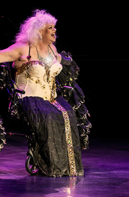 Holiday O'Hara performing at the 2014 Burlesque Hall of Fame Titans of Tease Reunion Showcase