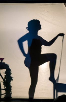 Mimi Violette performing at the 2016 Toronto Burlesque Festival Saturday night late show, Stars of the Screen, at the Virgin Mobile Mod Club.