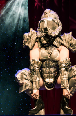 Pillow onstage at the Burlesque Hall of Fame 2016 Sunday Icons and All-stars Showcase.