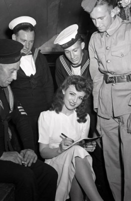 Vintage photo of the 1940's Touring Marcus burlesque show in Canada.