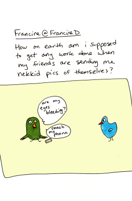 #Stripper Problems comic strip by Lauren Barnett, featuring tweet by burlesque performer Francine the Lucid Dream.